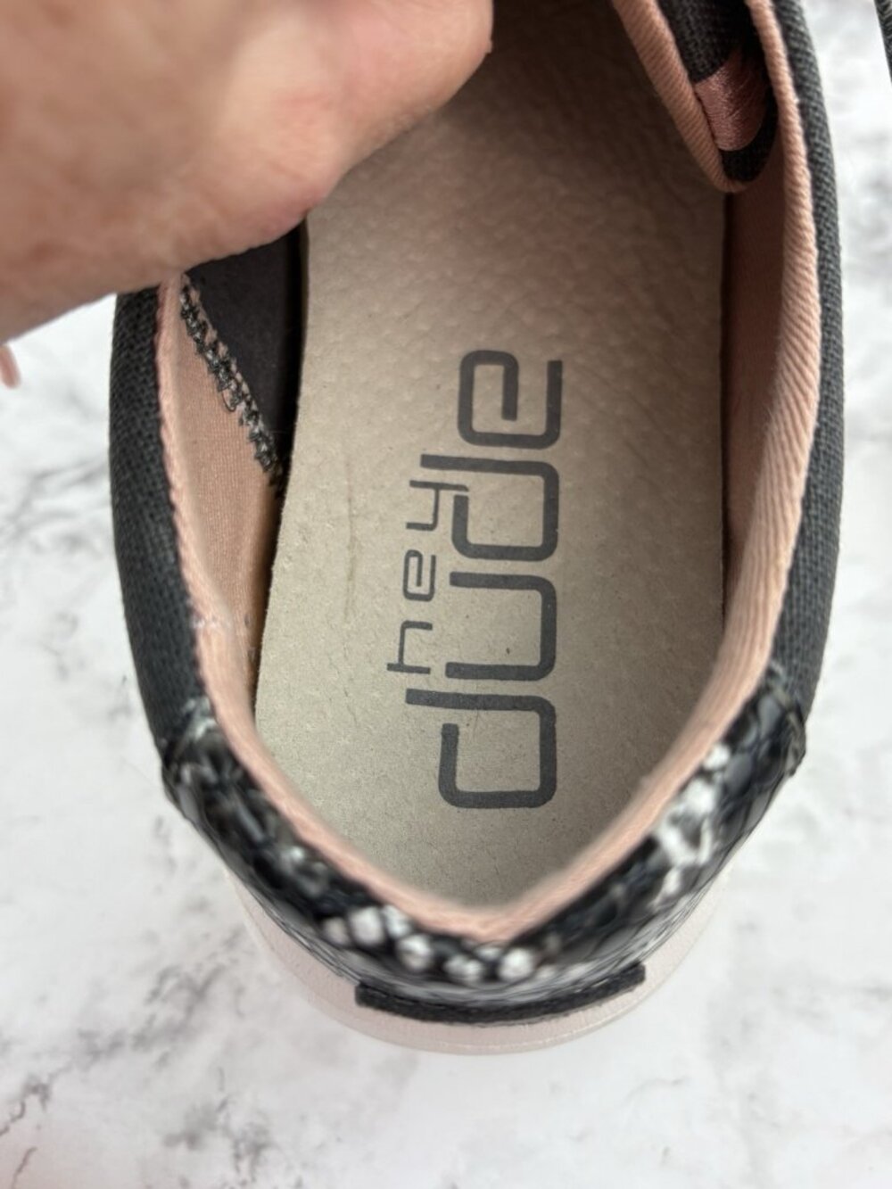 *Hey Dude Karina Womens Shoes Size 10 Jet Black  Casual Bungee Lace Fabric - Picture 14 of 14